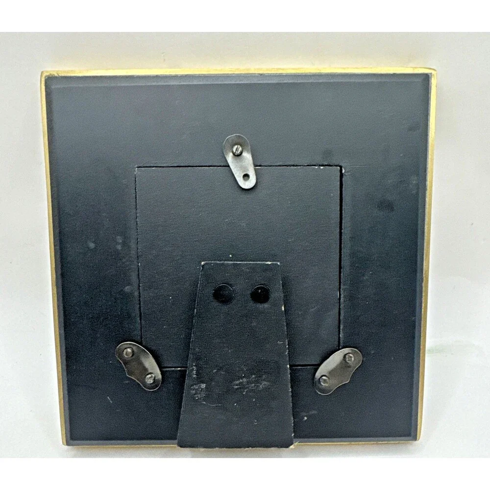 Pier One 1 black and white Grey Marble and Brass boarder Picture Frames 6x6 3x3